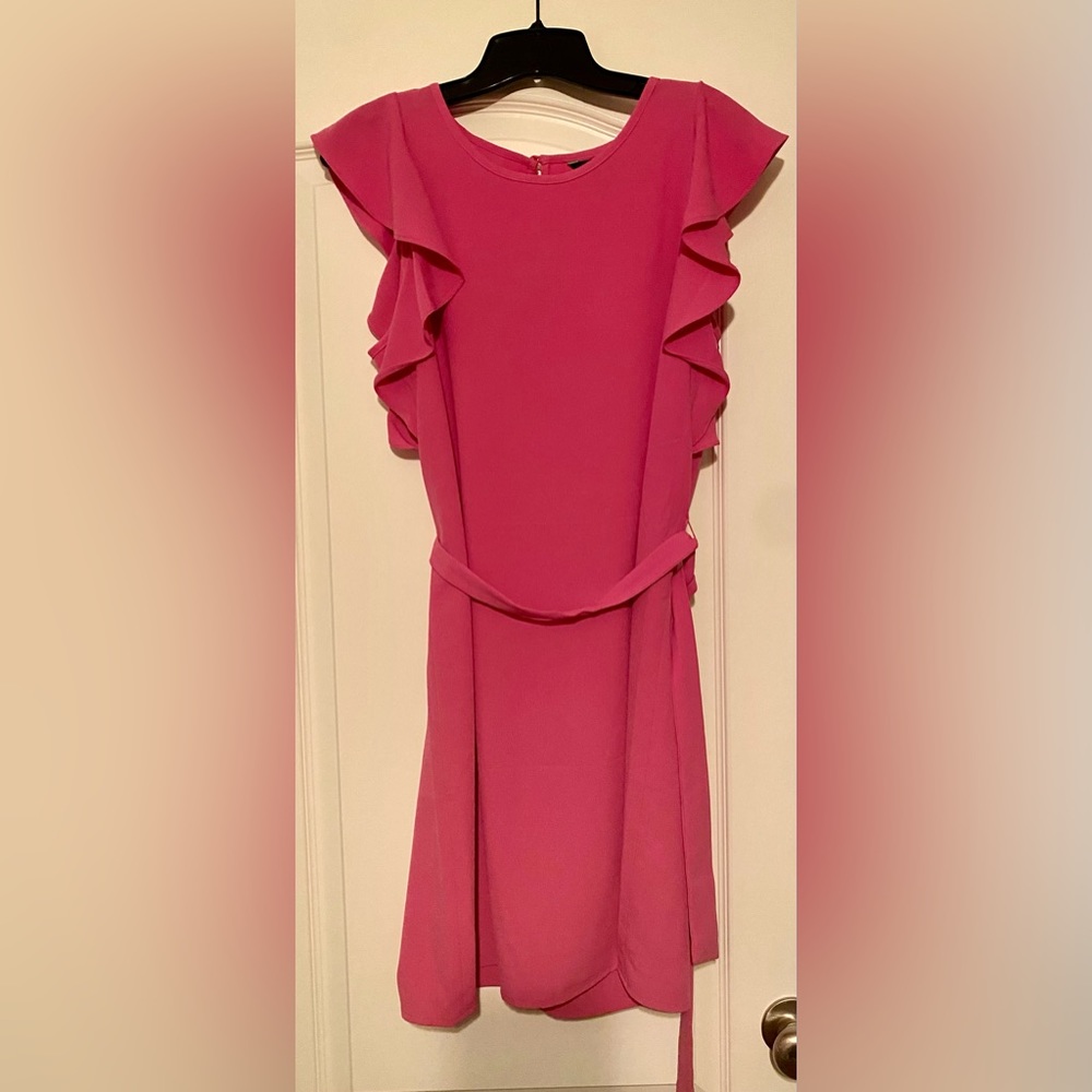 Pink flutter sleeve dress NWT